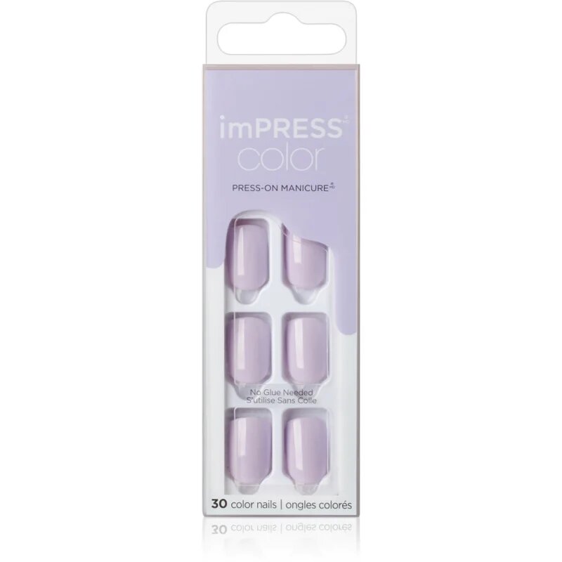 KISS imPRESS Color Short műköröm öntapadós Picture Purplect 30 db