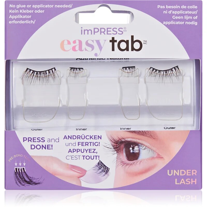 KISS imPRESS easy tab öntapadós tincses műszempillák 4 db