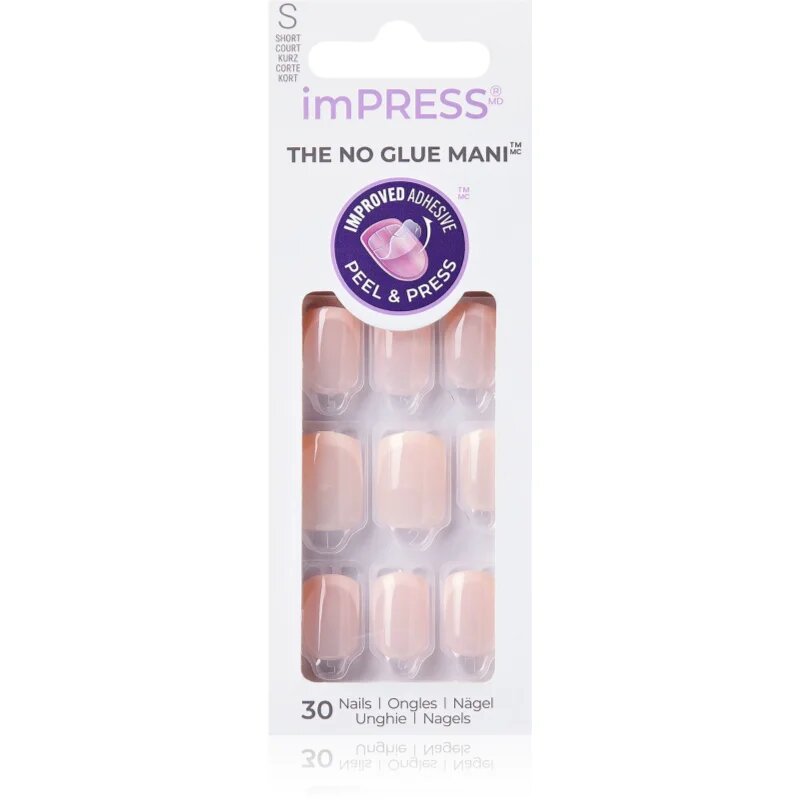 KISS imPRESS The No Glue Mani műköröm öntapadós Heroic 30 db
