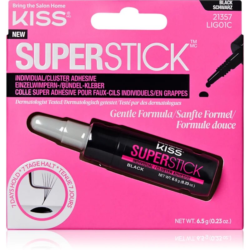 KISS Superstick Glue műszempilla ragasztó Black 6.5 g