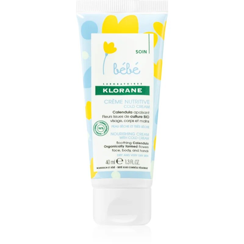 Klorane Bébé Nutrition tápláló krém gyermekeknek 40 ml