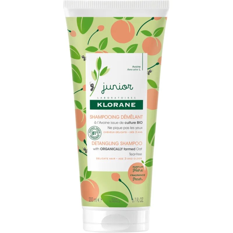 Klorane Junior sampon gyermekeknek a finom hajért 200 ml
