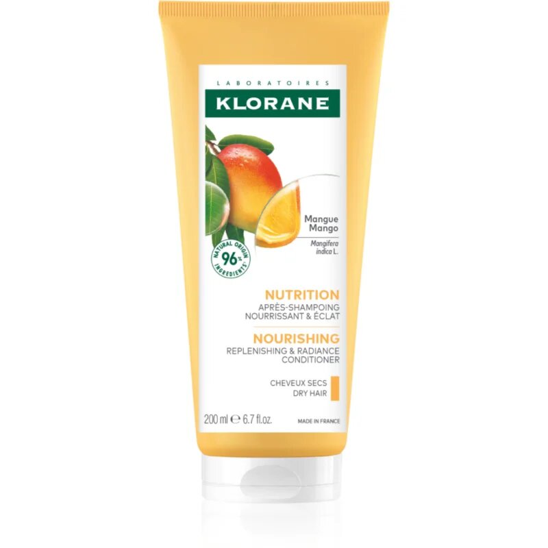 Klorane Mango Nourishing Conditioner Dry Hair tápláló balzsam száraz hajra 200 ml