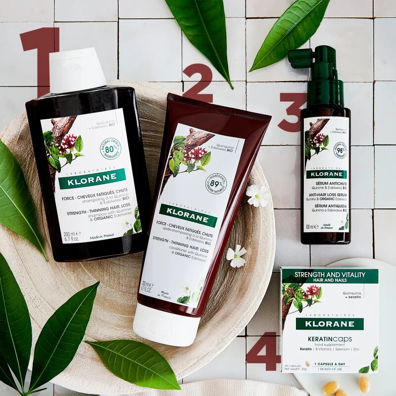 Klorane Quinine Anti-Hair Loss Shampoo erősítő sampon hajhullás ellen 400 ml