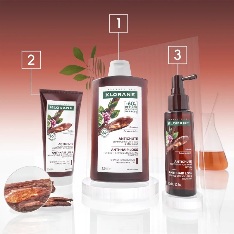 Klorane Quinine Anti-Hair Loss Shampoo erősítő sampon hajhullás ellen 400 ml