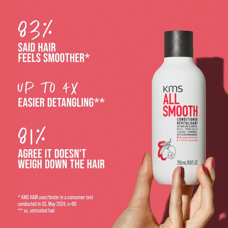 KMS All Smooth Conditioner kisimító kondicionáló erős vastag és száraz hajra 250 ml