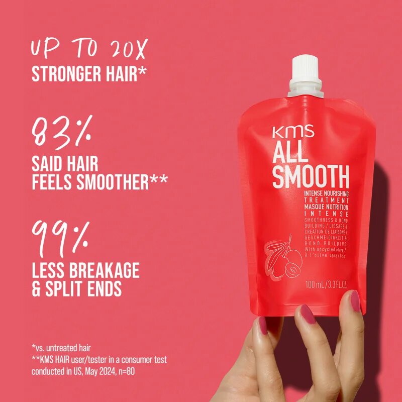KMS All Smooth Intense nourishing treatment intenzív tápláló maszk a sima megjelenésű frizuráért 100 ml