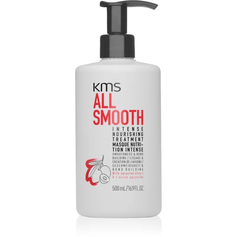KMS All Smooth Intense nourishing treatment intenzív tápláló maszk a sima megjelenésű frizuráért 500 ml