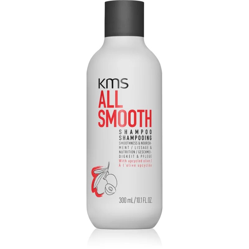 KMS All Smooth Shampoo kisimító sampon erős vastag és száraz hajra 300 ml