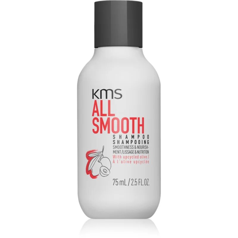 KMS All Smooth Shampoo kisimító sampon erős vastag és száraz hajra 75 ml