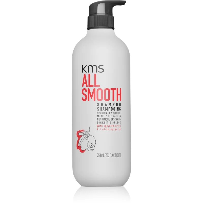 KMS All Smooth Shampoo kisimító sampon erős vastag és száraz hajra 750 ml