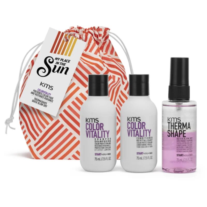 KMS Color Vitality Travel Pack utazási készlet a hajformázáshoz melyhez magas hőfokot használunk