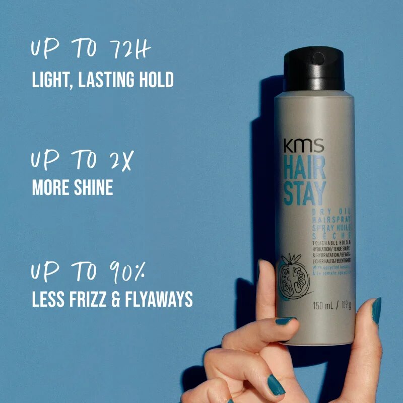 KMS Hair Stay Dry Oil Hairspray száraz olaj spray enyhe rögzítéssel 75 ml