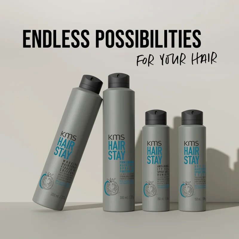 KMS Hair Stay Working Hairspray hajlakk meleg által károsult haj 75 ml