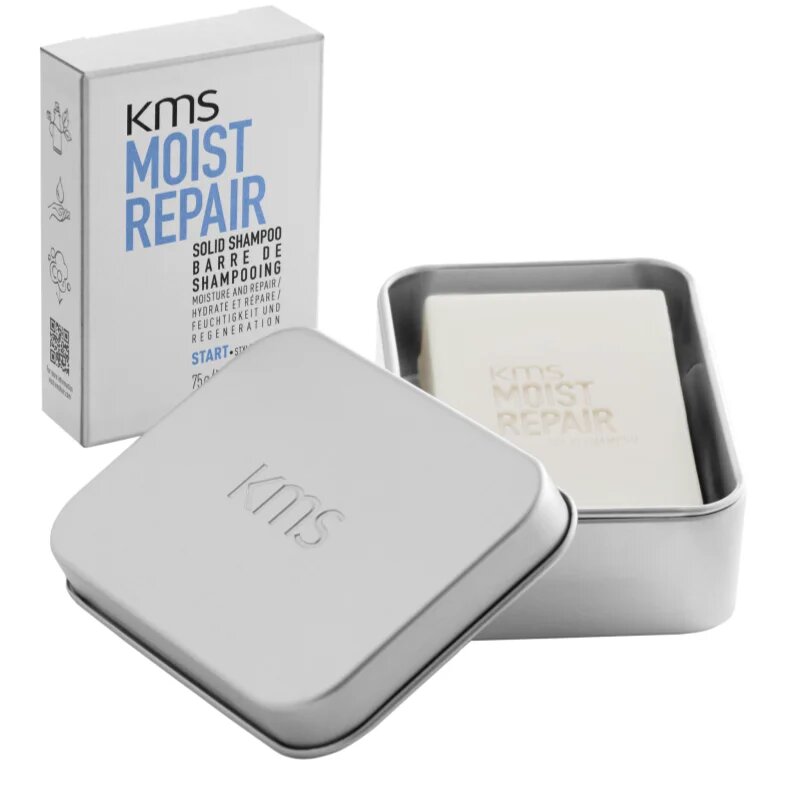 KMS Moist Repair Solid Shampoo szilárd sampon a károsult hajra 75 g