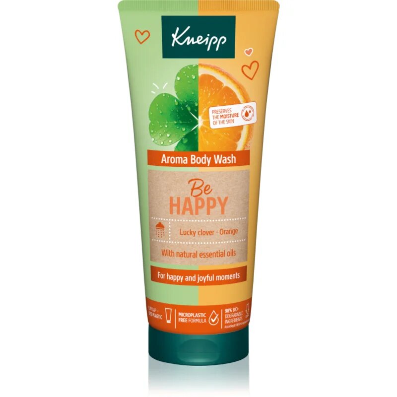 Kneipp Be Happy tusfürdő gél Clover & Orange 200 ml