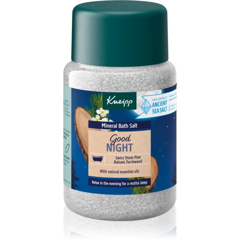 Kneipp Good Night fürdősó Swiss Stone Pine & Balsam Torchwood 500 g
