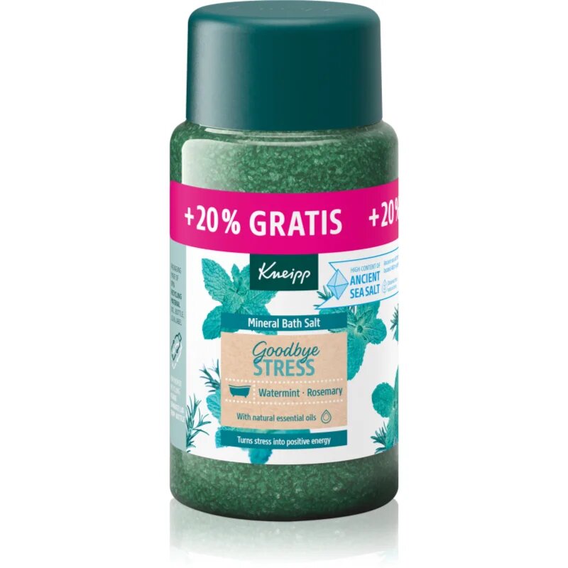 Kneipp Goodbye Stress fürdősó Watermint & Rosemary 600 g