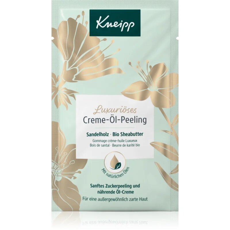 Kneipp Luxurious Sheabutter testpeeling bambuszvajjal Sandalwood & Bio Sheabutter 40 ml