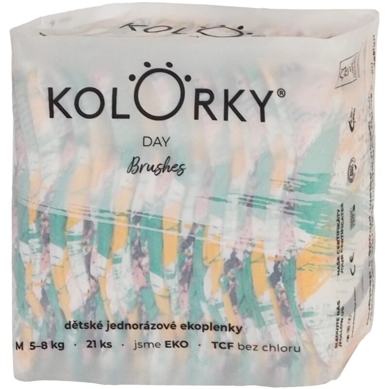 Kolorky Day Brushes eldobható pelenkák M méret 5-8 Kg 21 db