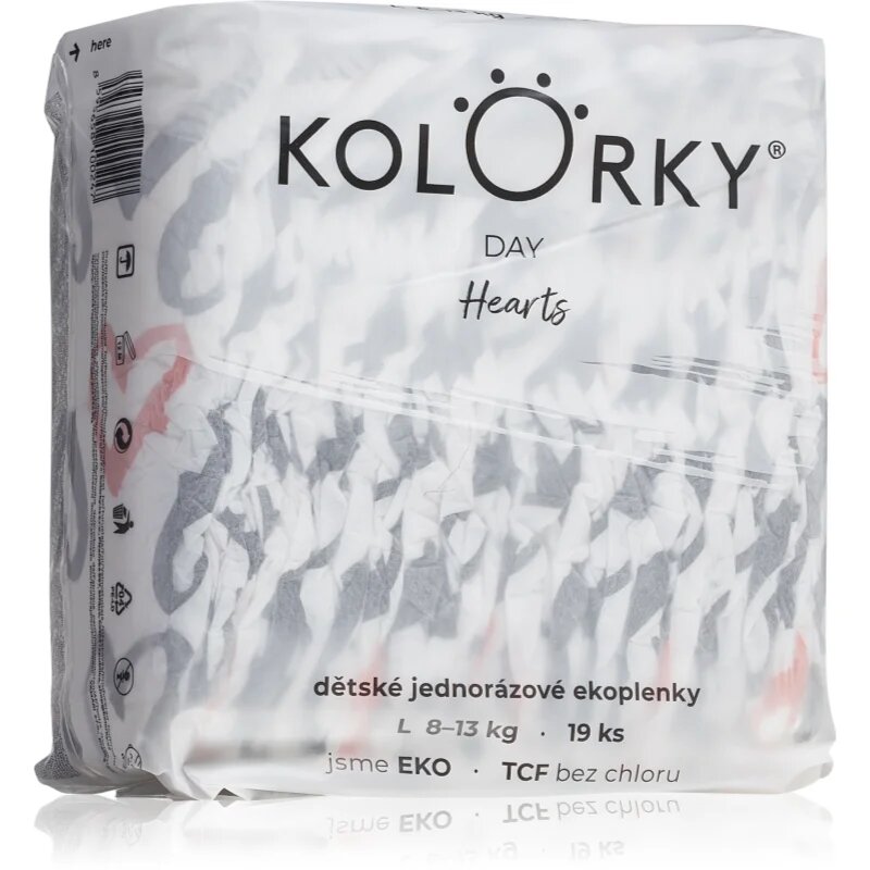 Kolorky Day Hearts eldobható pelenkák 19 db