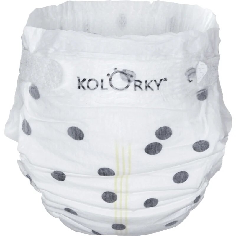 Kolorky Deluxe Velvet Dots eldobható ÖKO pelenkák XL méret 12-16 kg 17 db