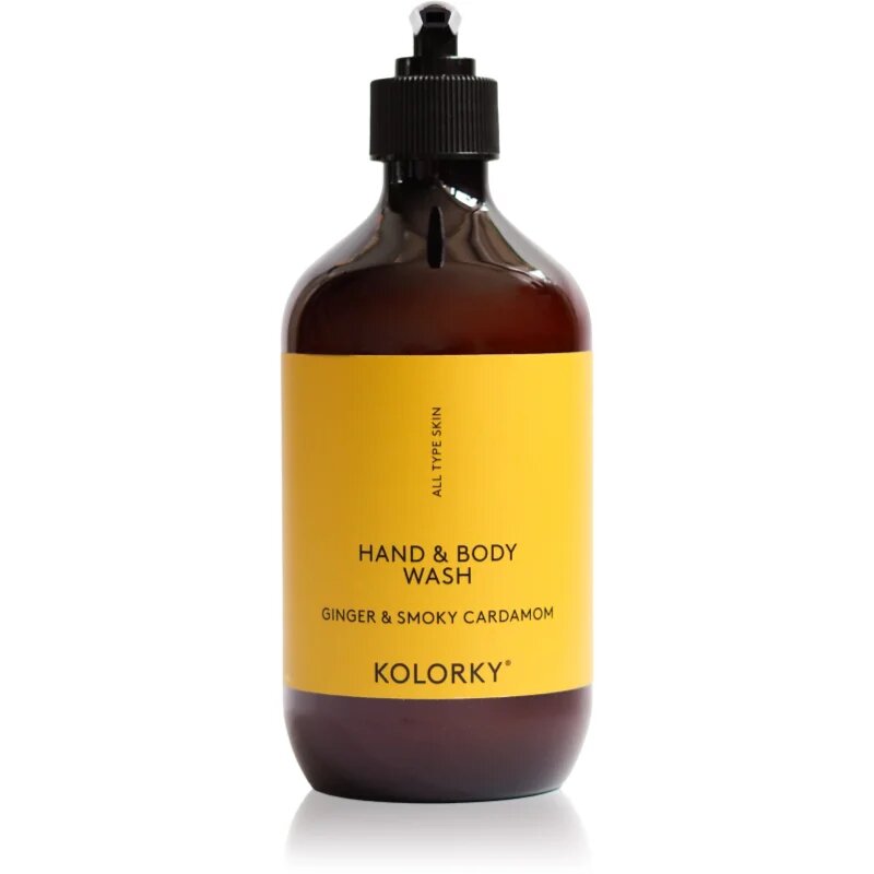 Kolorky Hand & Body Wash tisztító gél kézre és testre Ginger & Smoky Cardamom 490 ml