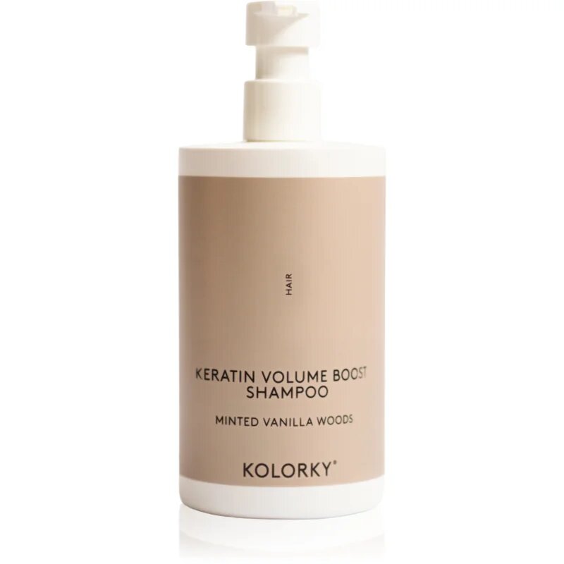 Kolorky Keratine Volume Boost Shampoo sampon dúsító hatással Minted Vanilla Woods 390 ml