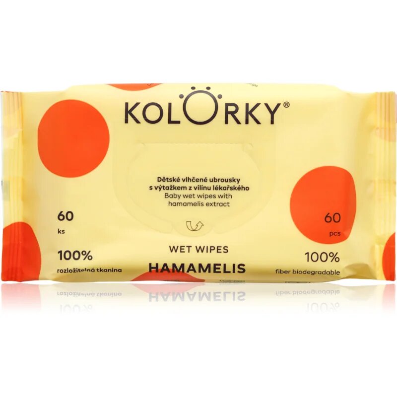 Kolorky Wet Wipes Hamamelis finom nedves törlőkendők gyermekeknek 60 db