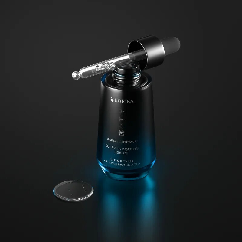 KORIKA Korean Heritage 8 Types of Hyaluronic Acid Premium Super Hydrating Serum hidratáló arcszérum 8-féle hialuronsavval 30 ml