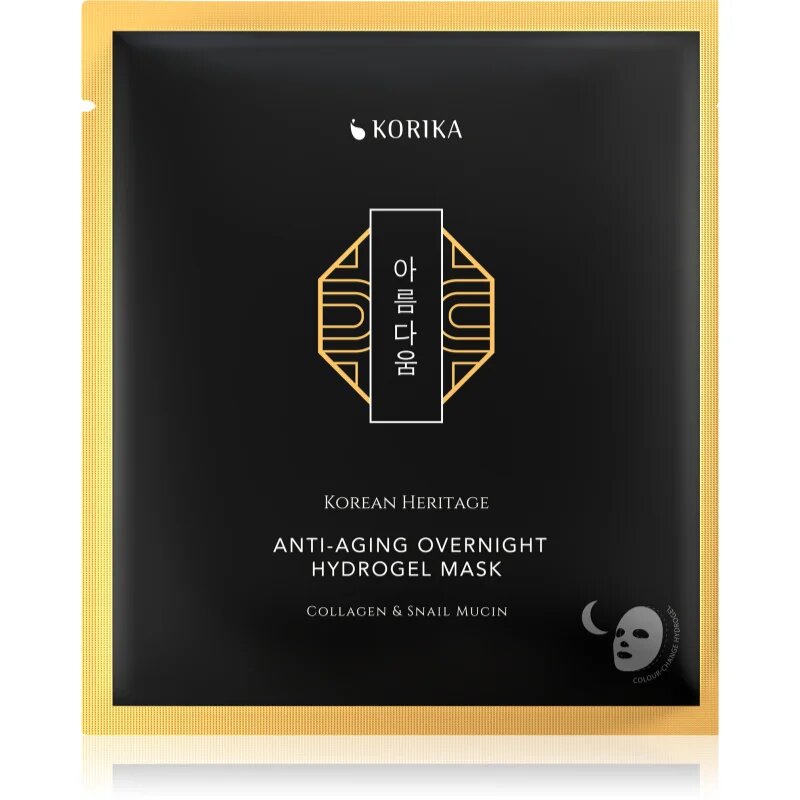 KORIKA Korean Heritage Collagen & Snail Mucin hidrogél maszk öregedés ellen 34 g
