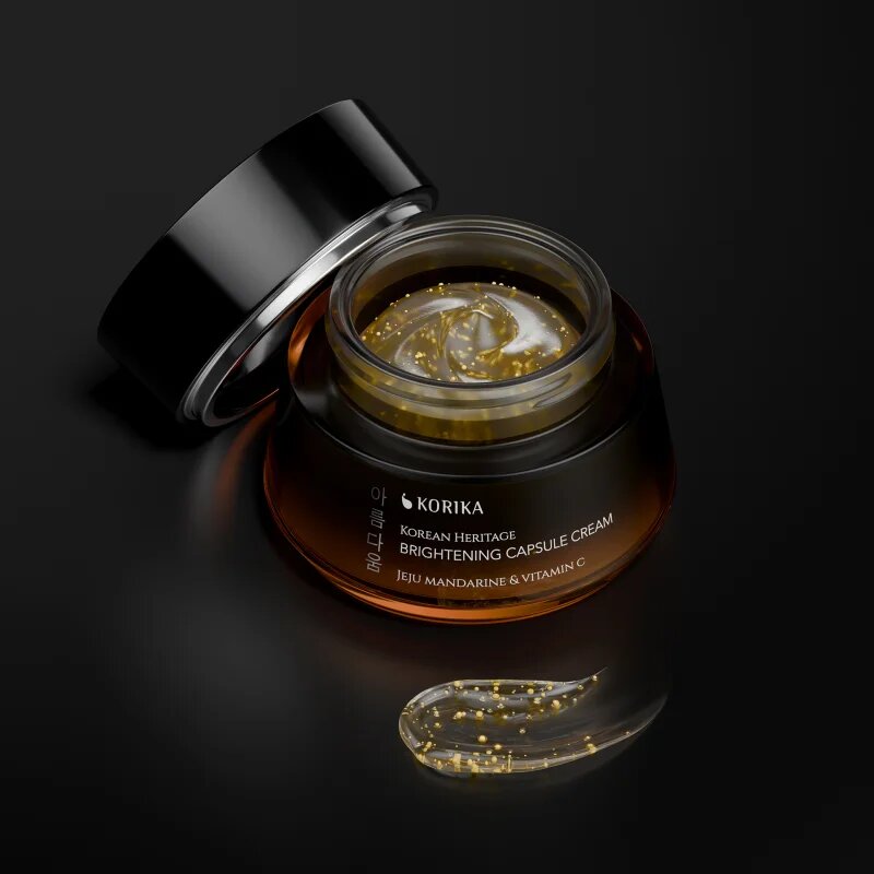 KORIKA Korean Heritage Jeju Mandarine & Vitamin C Brightening Capsule Cream élénkítő krém C vitamin 50 ml