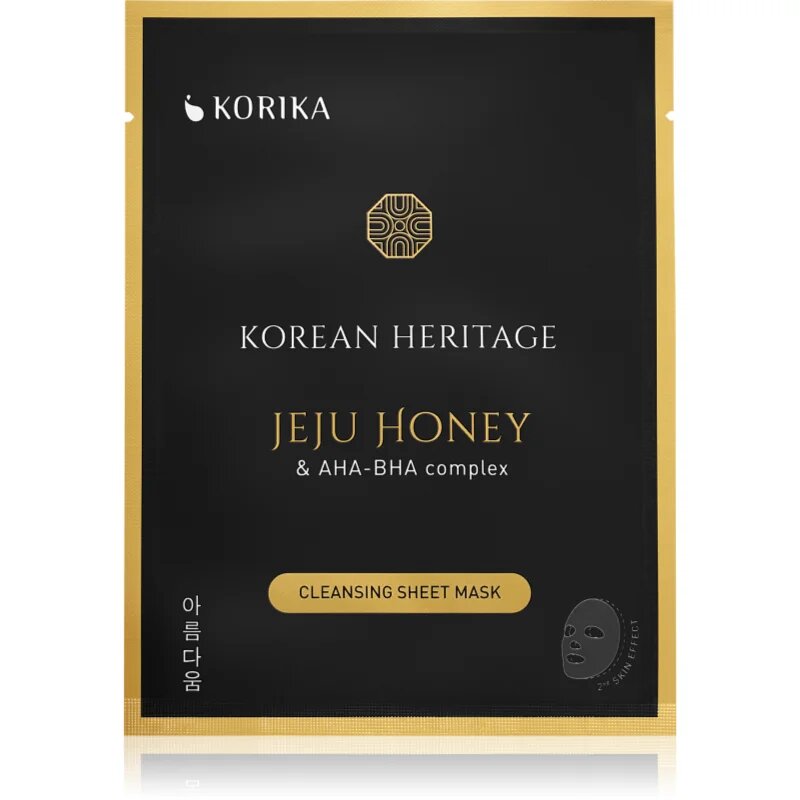 KORIKA Korean Heritage Set of 5 Cleansing Face Sheet Masks arcmaszk szett kedvezményes áron a bőr tökéletes tisztításához