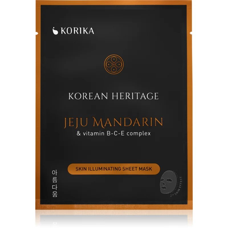 KORIKA Korean Heritage Set of 5 Skin Illuminating Face Sheet Masks arcmaszk szett kedvezményes áron az élénk bőrért