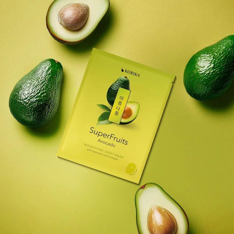 KORIKA SuperFruits arcmaszk szett kedvezményes áron tápláló hatással 5x25 g