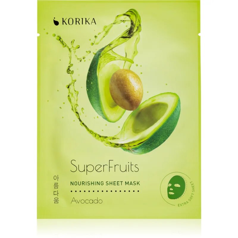 KORIKA SuperFruits arcmaszk szett kedvezményes áron tápláló hatással Avocado
