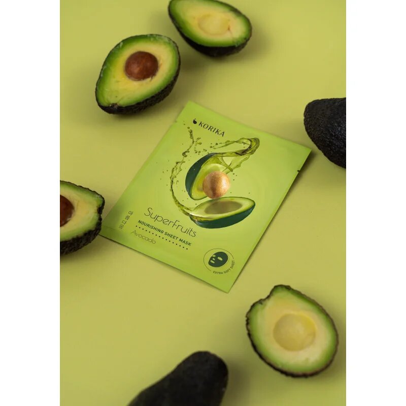 KORIKA SuperFruits arcmaszk szett kedvezményes áron tápláló hatással Avocado