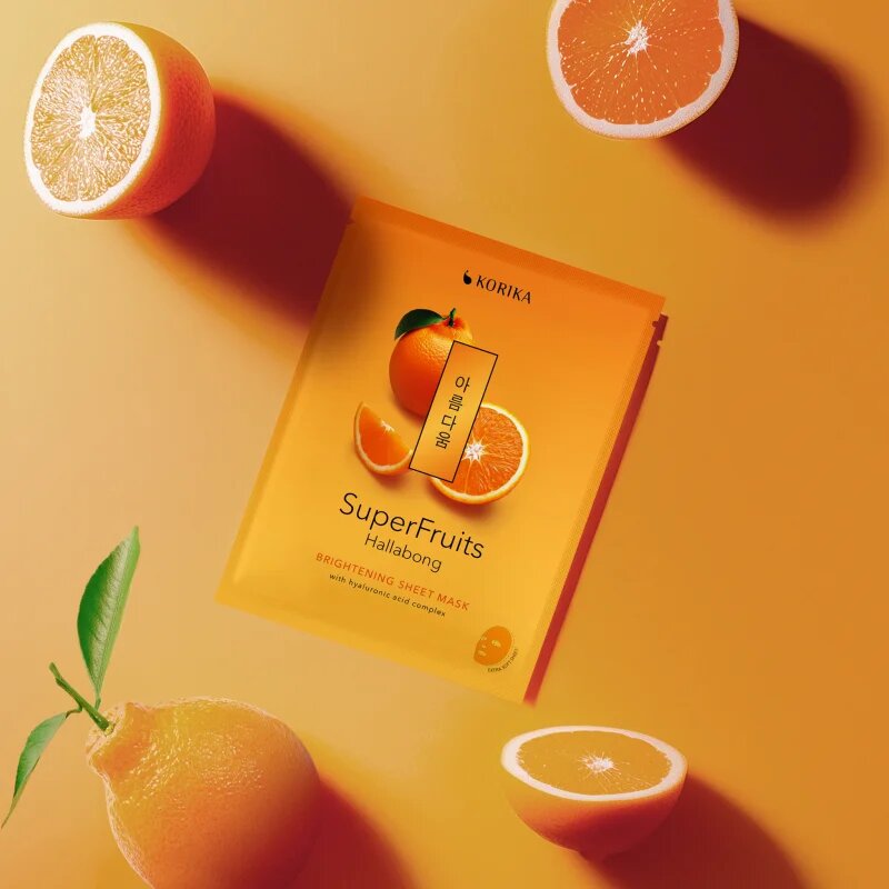 KORIKA SuperFruits Hallabong - Brightening Sheet Mask fehérítő gézmaszk 25 g