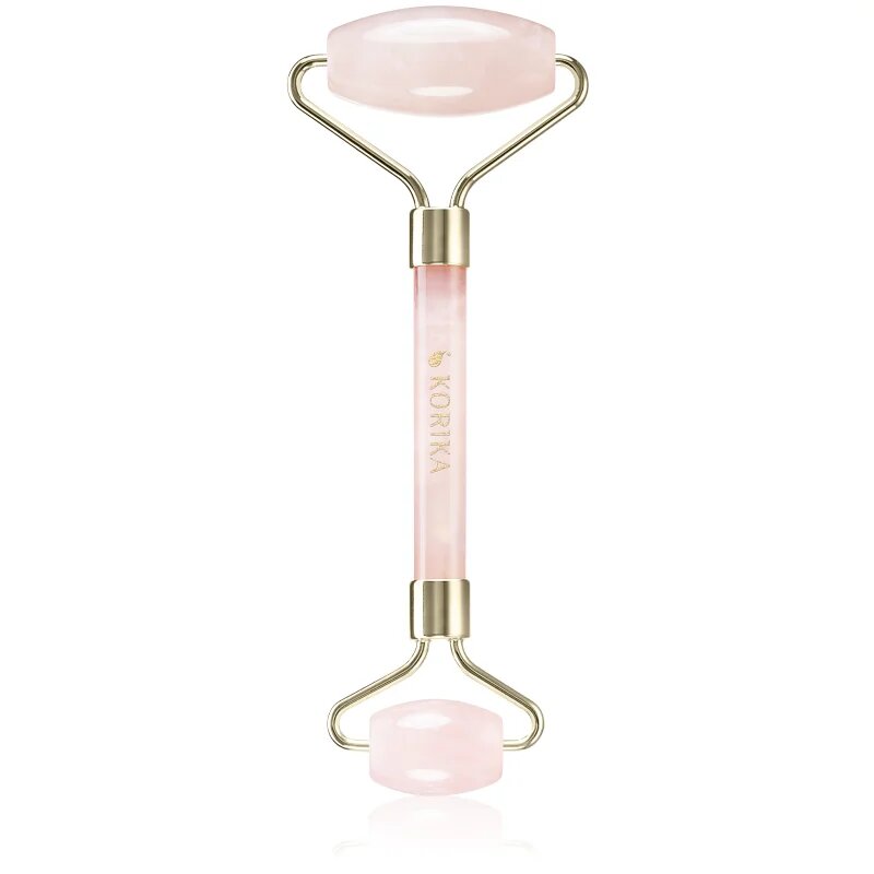 KORIKA Tools Face Roller & Gua Sha masszázs henger az arcra és masszázs szegédeszköz Quartz Pink