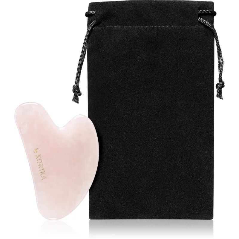 KORIKA Tools Gua Sha Green Jade Stone masszázs szegédeszköz az arcra Gua Sha Quartz Pink 1 db
