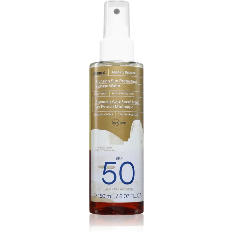Korres Aegean Bronze bronz permet napozáshoz SPF 50 150 ml