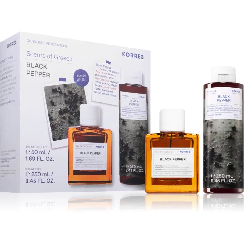 Korres Black Pepper ajándékszett uraknak
