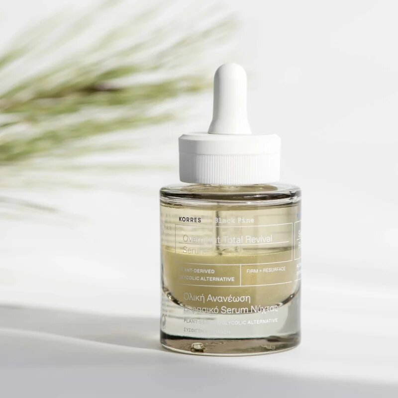 Korres Black Pine kétfázisú fiatalító szérum éjszakára 30 ml