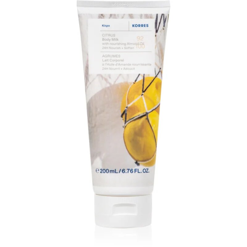 Korres Citrus élénkítő testápoló tej 200 ml