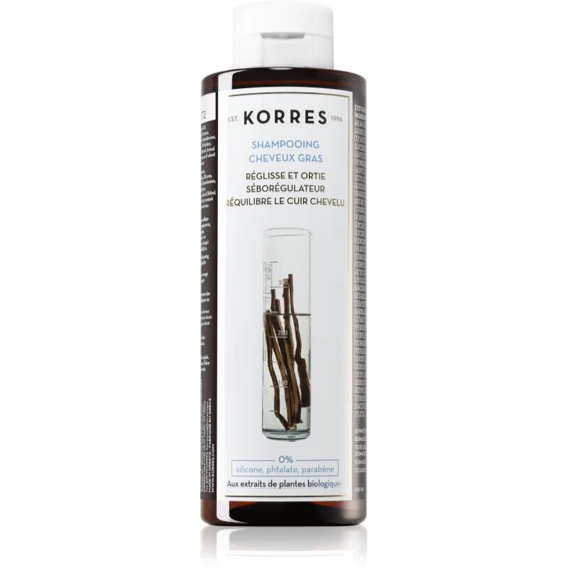 Korres Liquorice and Urtica sampon hajolajjal 250 ml