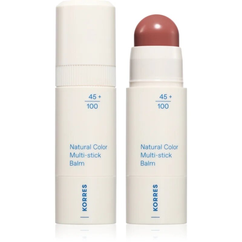Korres Natural Color Multi-Stick Balm multifunkcionális smink ajkakra és arcra árnyalat Muted Brown 4.5 g