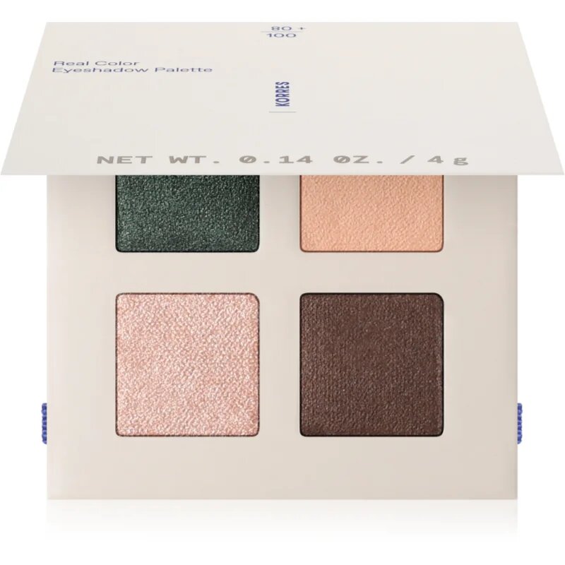 Korres Real Color Natural Palette szemhéjfesték paletta árnyalat 01 Forest Nudes 4 g