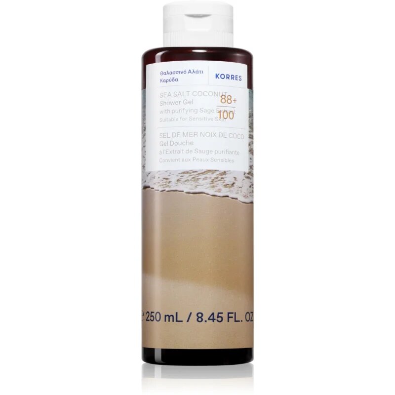 Korres Sea Salt Coconut tusfürdő gél kókuszzal 250 ml