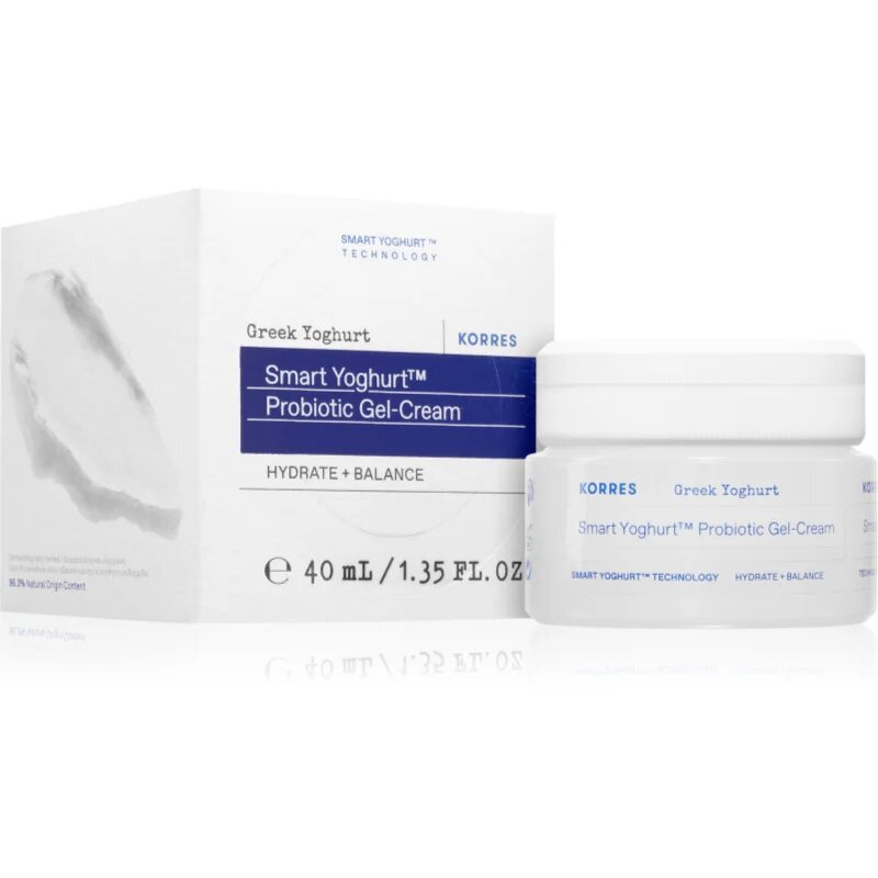 Korres Smart Yoghurt™ Probiotic Gel-Cream hidratáló géles krém probiotikumokkal 40 ml