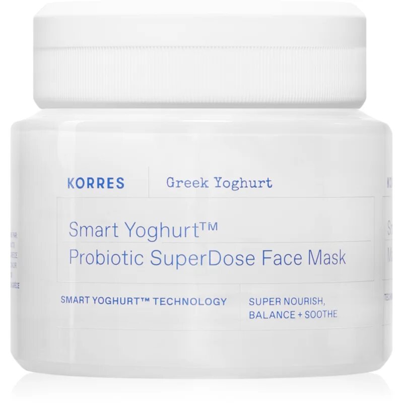 Korres Smart Yoghurt™ Probiotic SuperDose Face Mask felfrissítő hidratáló maszk probiotikumokkal 100 ml